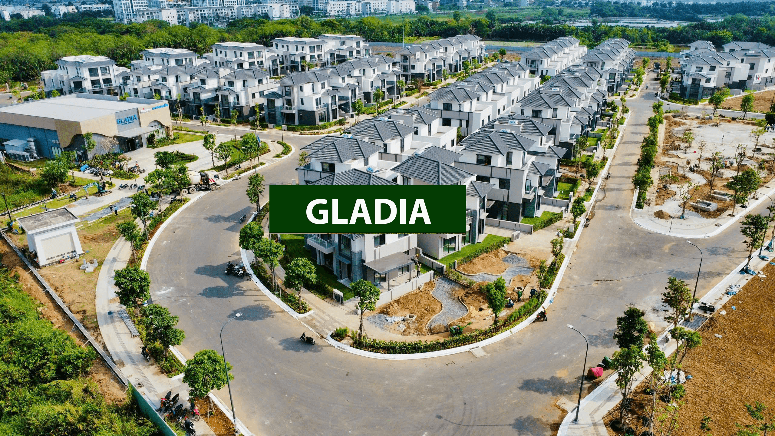 Gladia Khang Điền Gladia#06 các dãy biệt thự đơn lập đang hoàn thiện