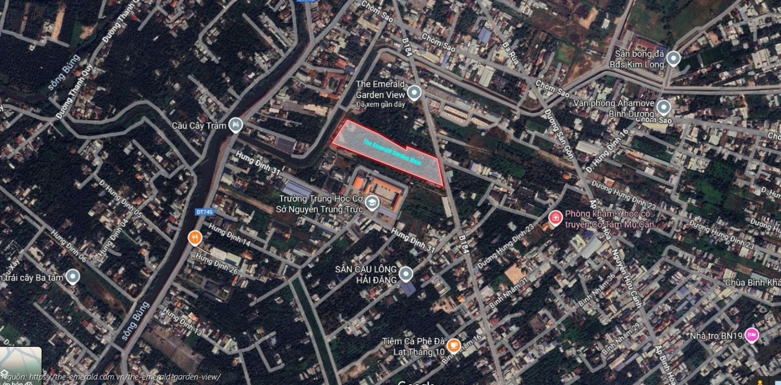 Bản đồ vị trí dự án The Emerald Garden View : Mặt tiền Nguyễn Chí Thanh