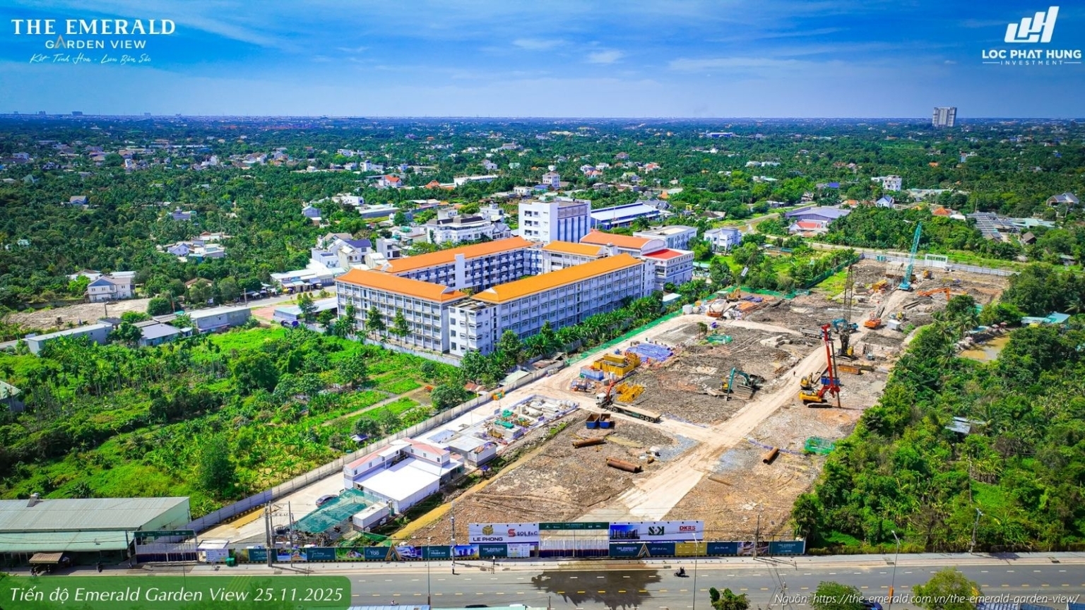 Tiến độ xây dựng dự án The Emerald Garden View tháng 11/2025