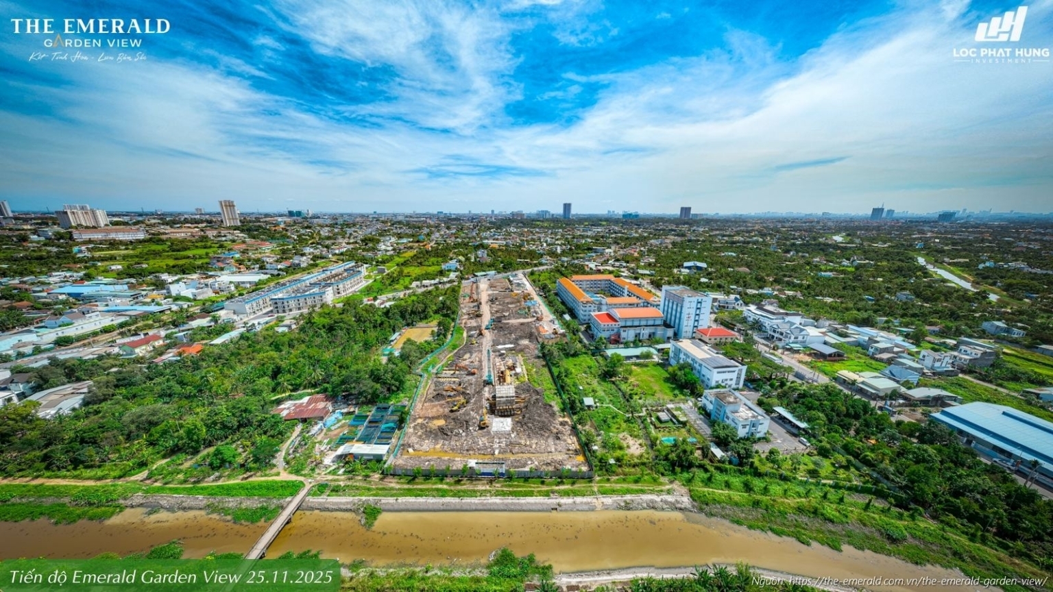 Tiến độ xây dựng dự án The Emerald Garden View tháng 11/2025