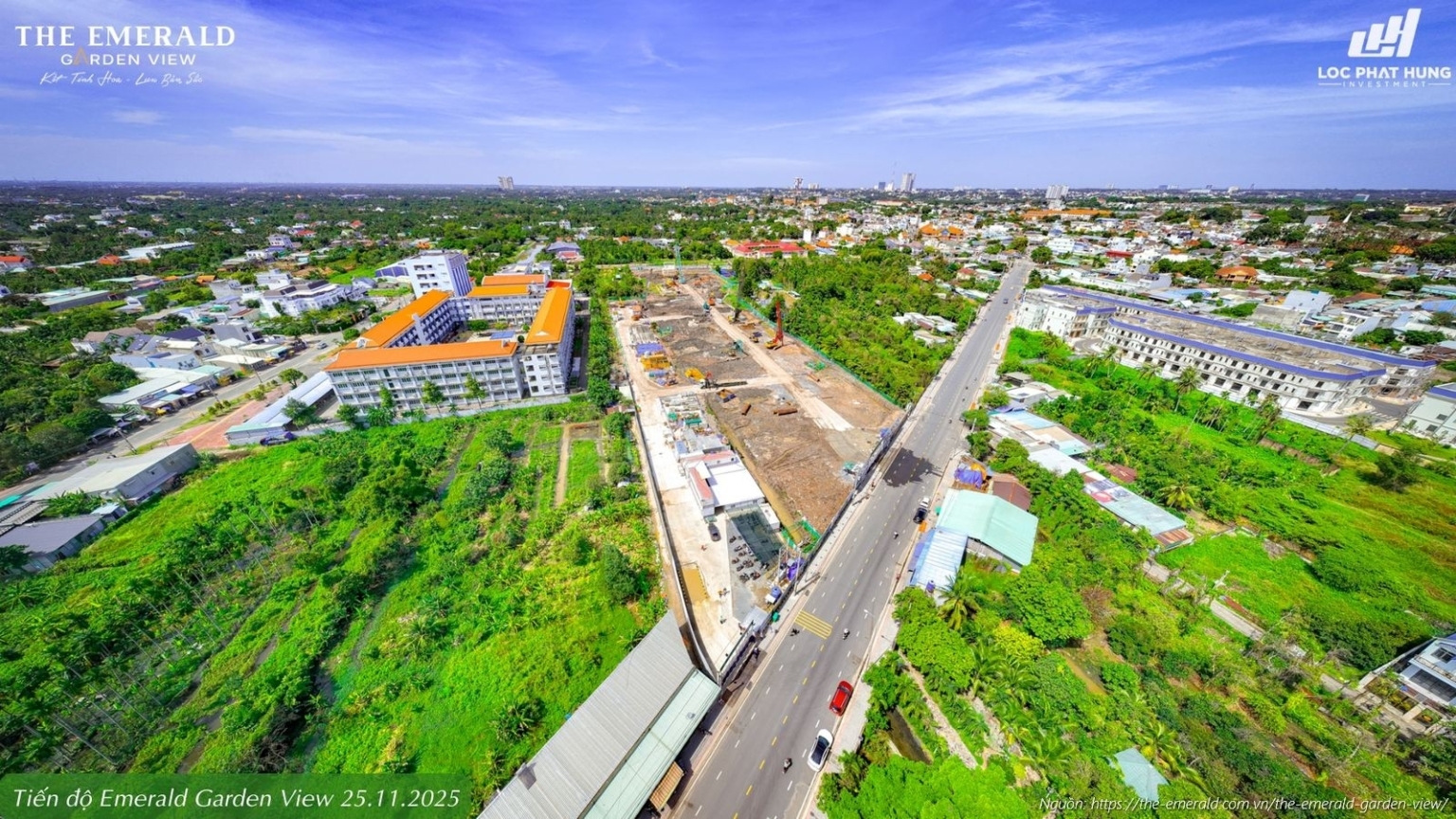 Tiến độ xây dựng dự án The Emerald Garden View tháng 11/2025