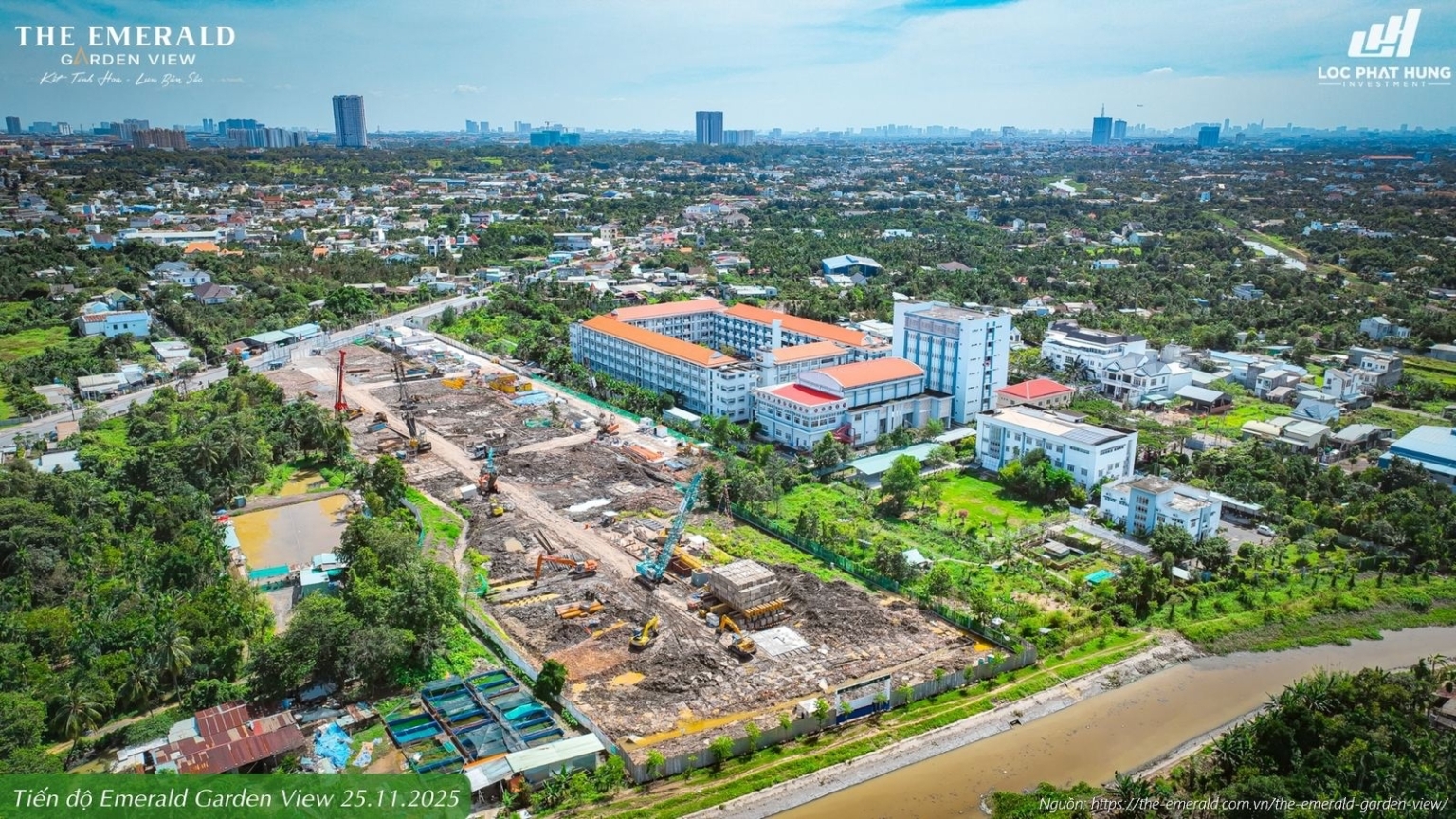 Tiến độ xây dựng dự án The Emerald Garden View tháng 11/2025