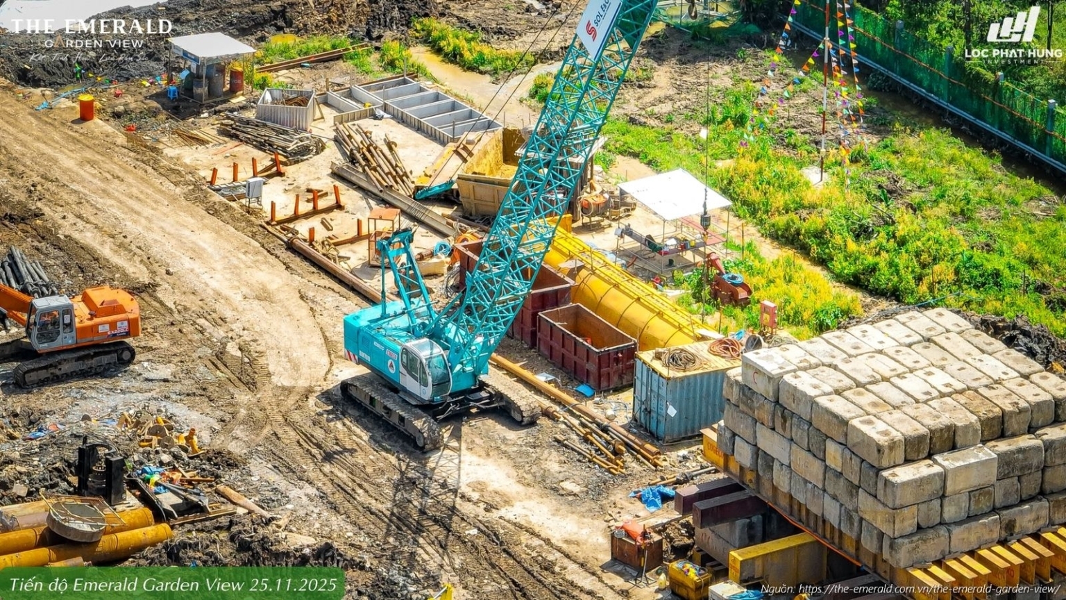 Tiến độ xây dựng dự án The Emerald Garden View tháng 11/2025