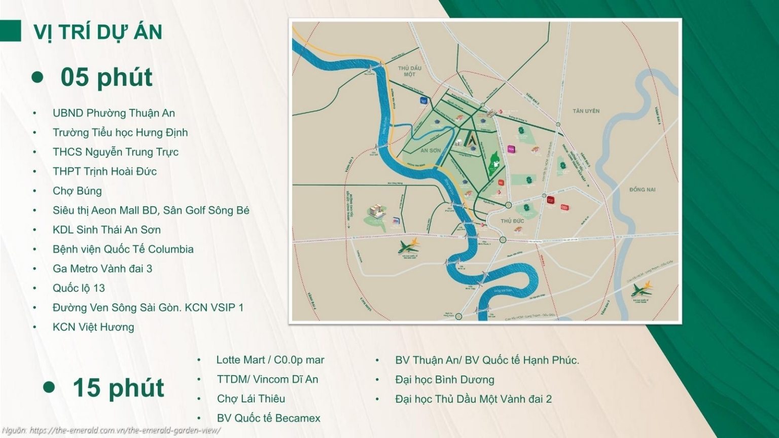 Liên kết vùng dự án The Emerald Garden View: Tâm điểm Vành đai 3 và Tuyến Metro