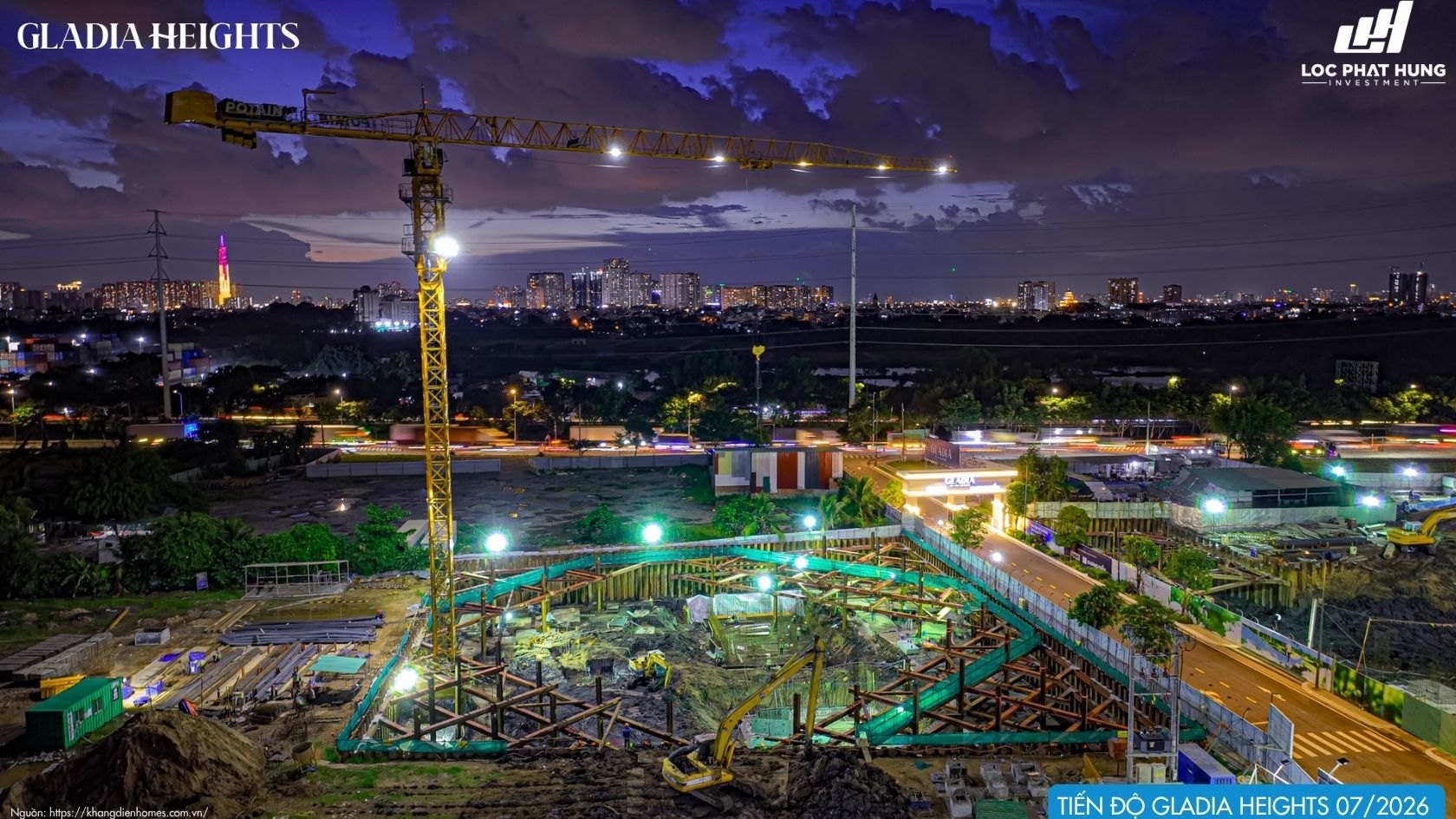 Tiến độ Xây Dựng Tháng 07.2026 Dự án Gladia Heights