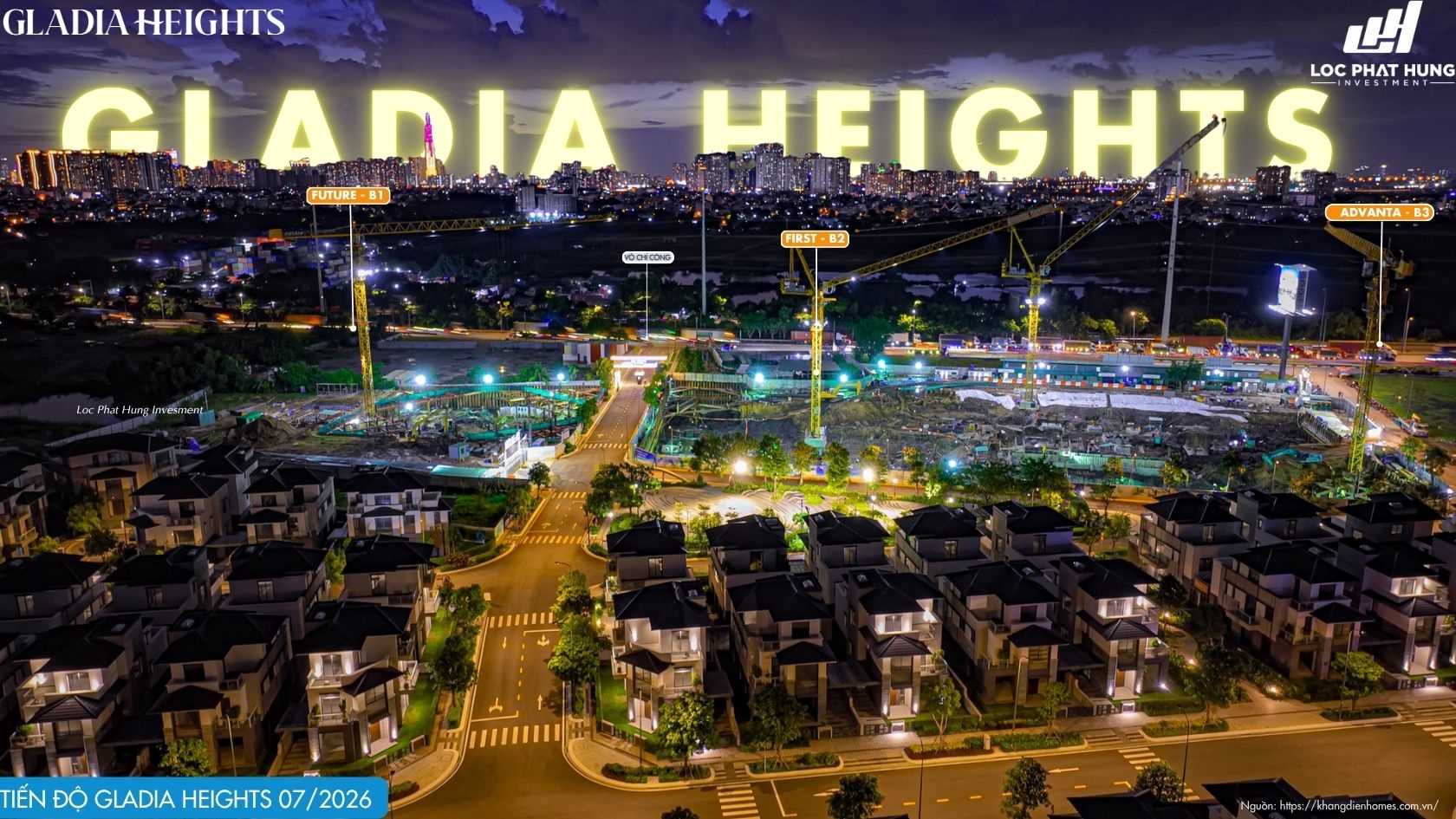 Tiến độ Xây Dựng Tháng 07.2026 Dự án Gladia Heights