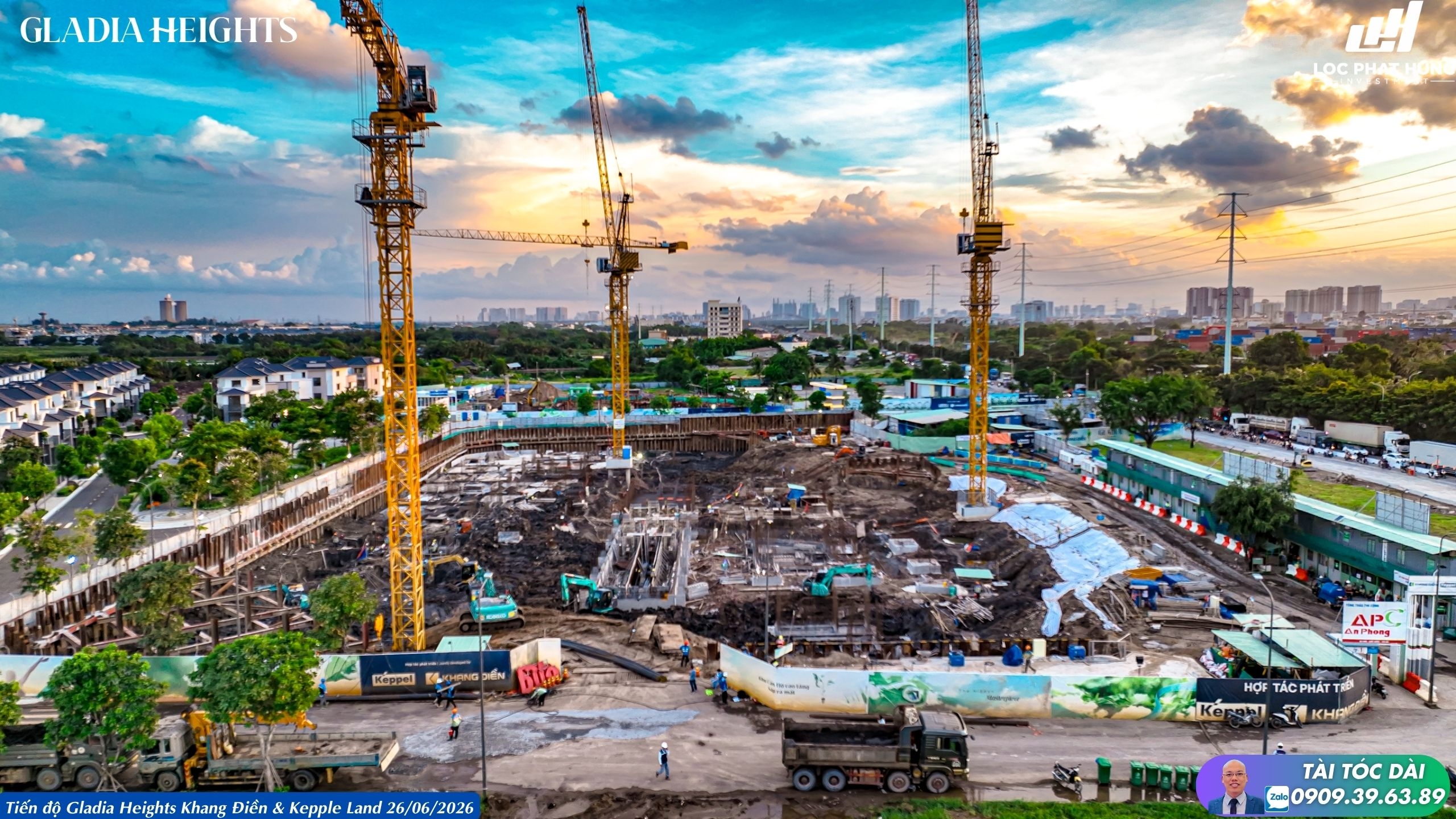 Tiến độ Xây Dựng Tháng 26/06/2026 Dự án Gladia Heights