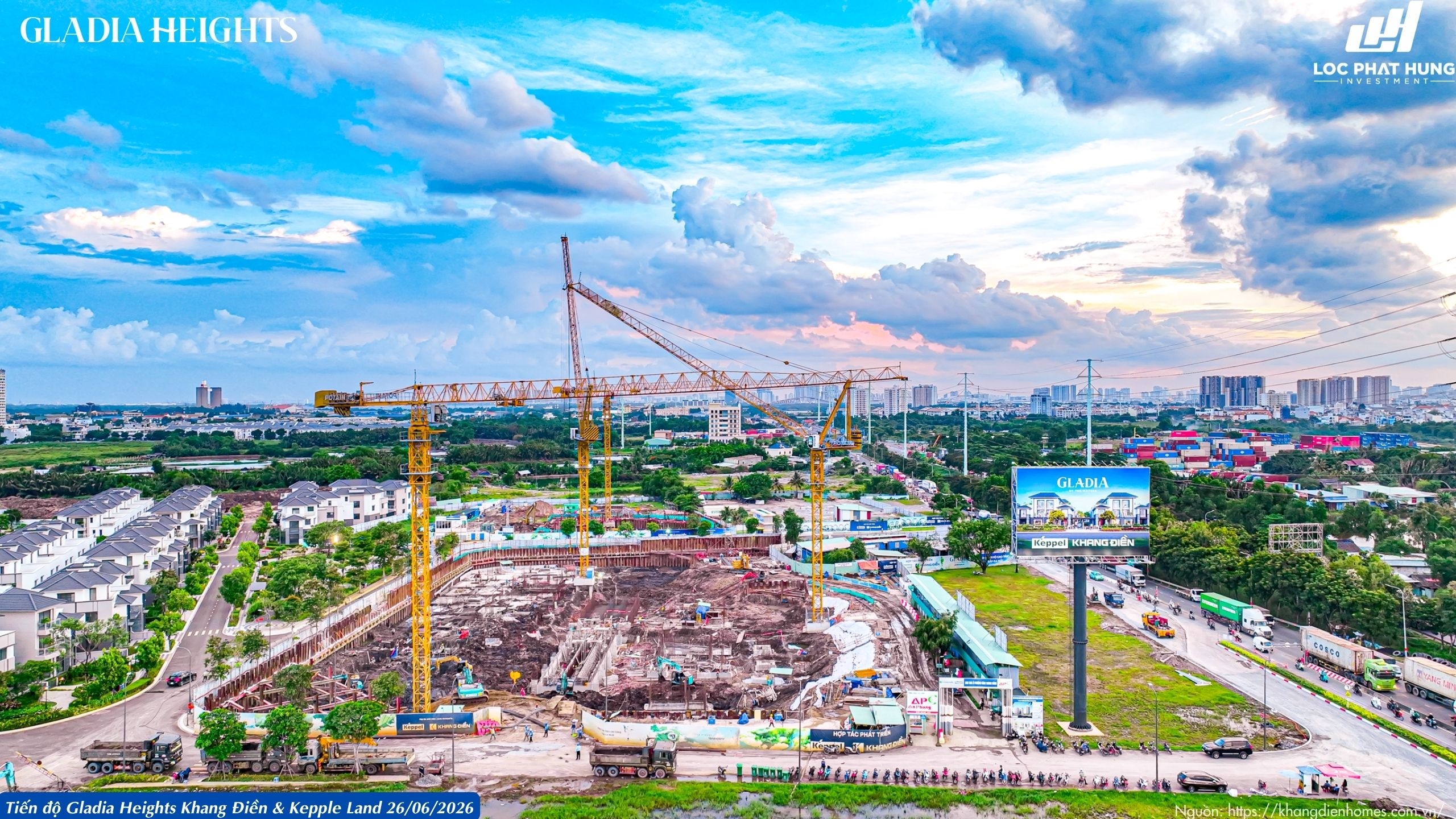 Tiến độ Xây Dựng Tháng 26/06/2026 Dự án Gladia Heights