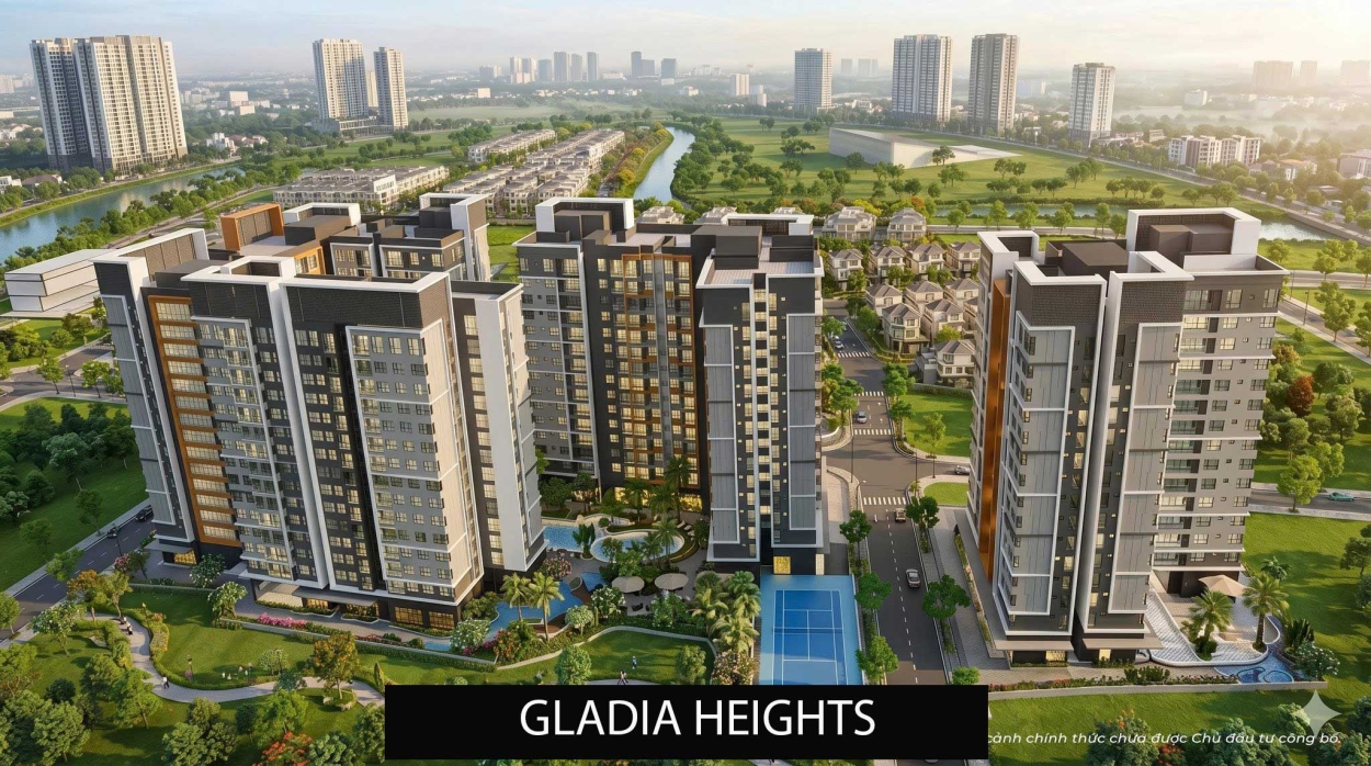 Hồ bơi trung tâm phong cách nghỉ dưỡng tại Gladia Heights