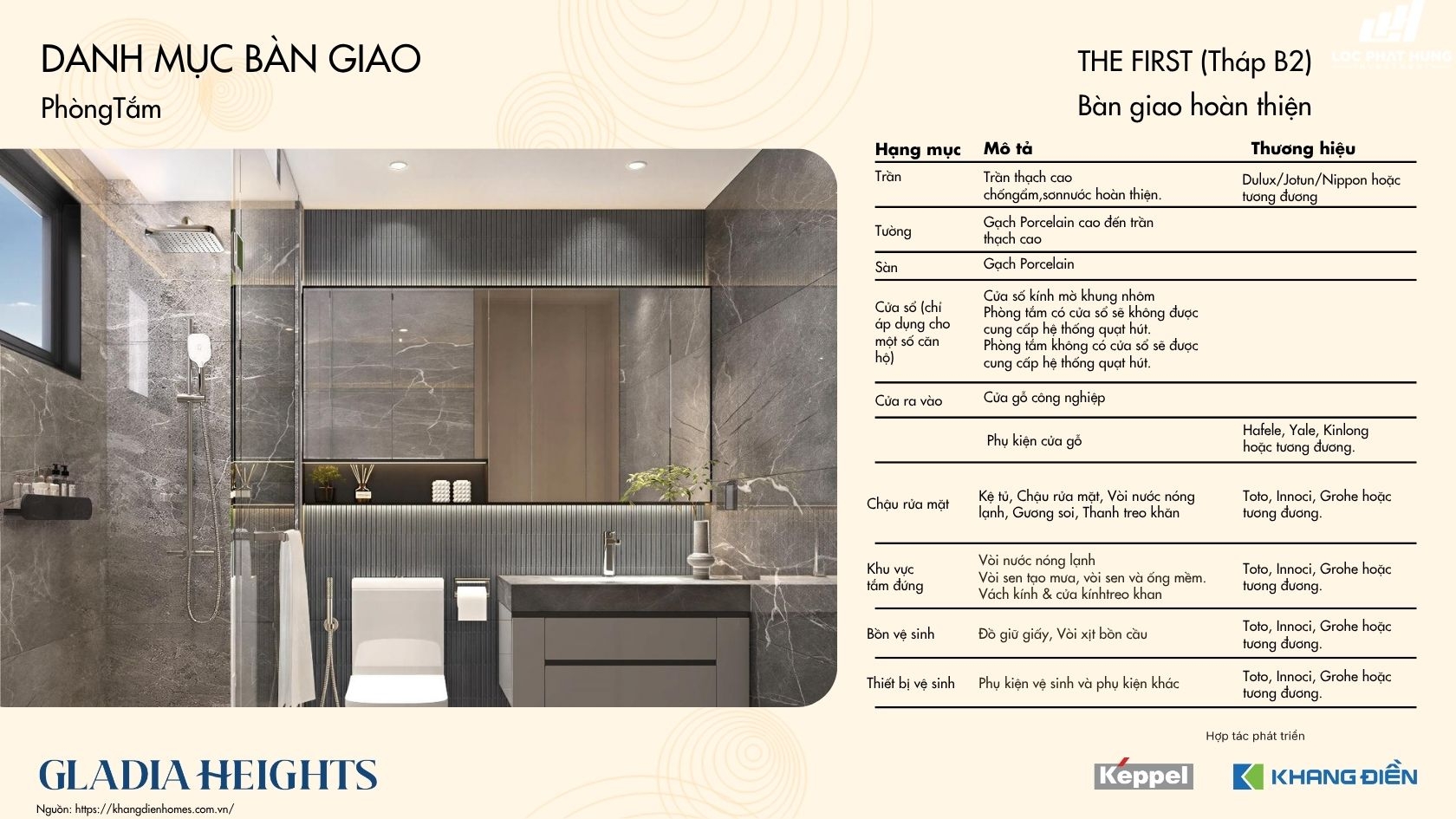 Thông Tin Chi Tiết Tháp The First (b2) Căn Hộ Chung Cư Gladia Heights