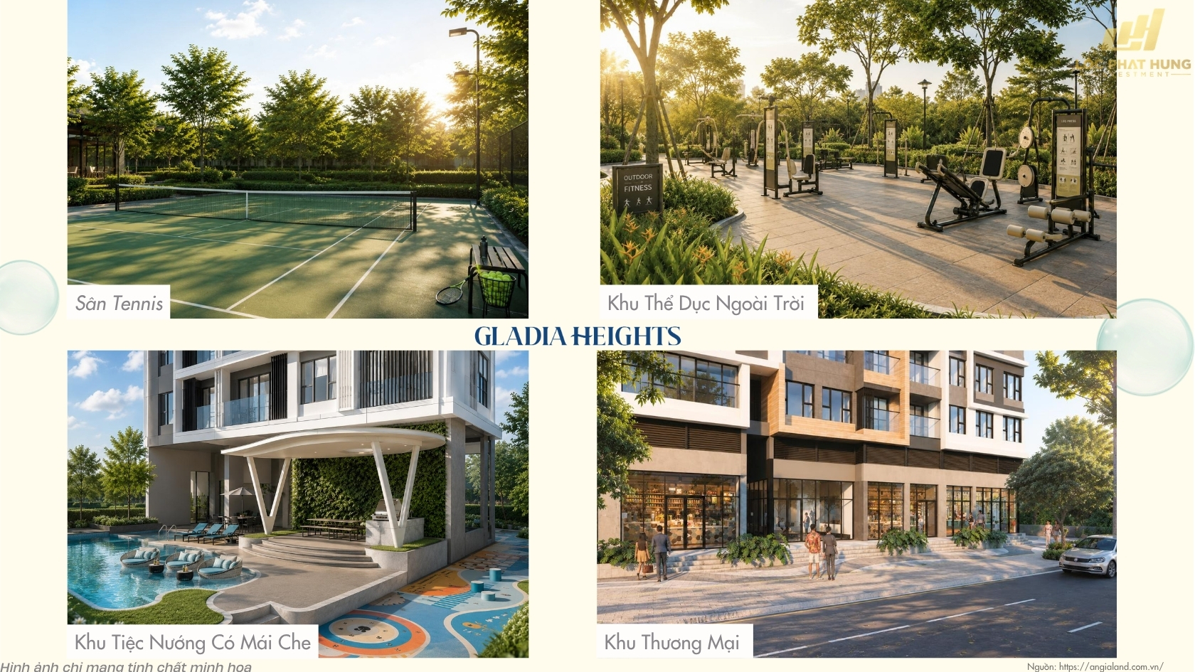 Các Tiện ích Nội Khu Dự án Căn Hộ Chung Cư Gladia Heights Phường Bình Trưng