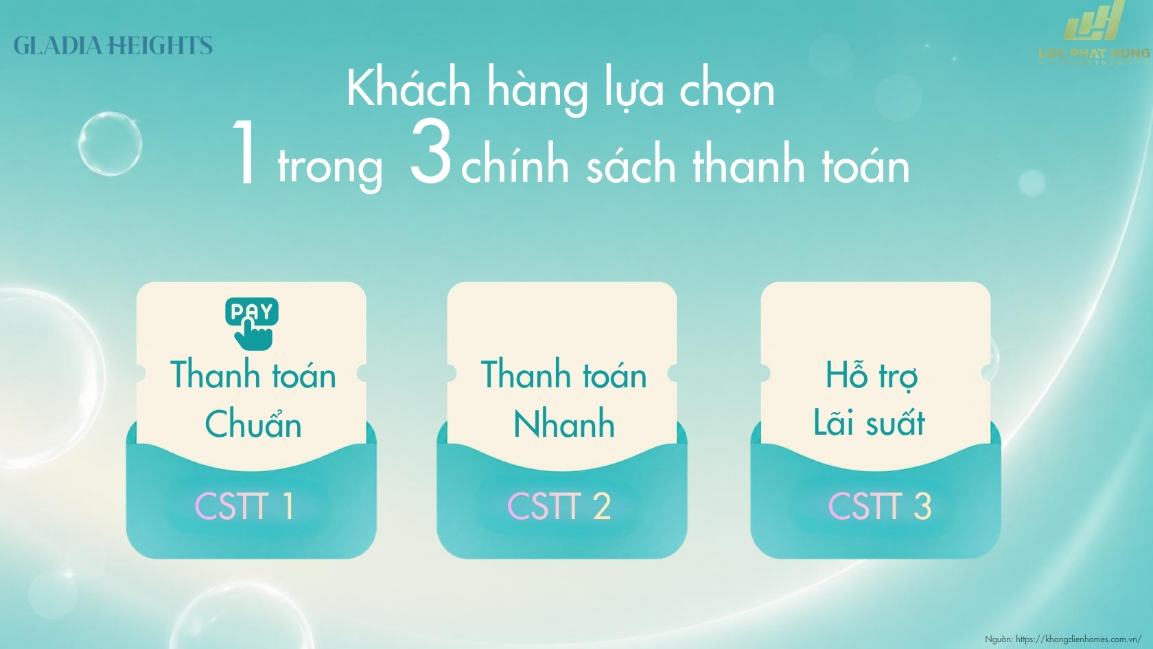 Chính Sách ưu đãi Khi Thanh Toán Mua Căn Hộ Chung Cư Gladia Heights