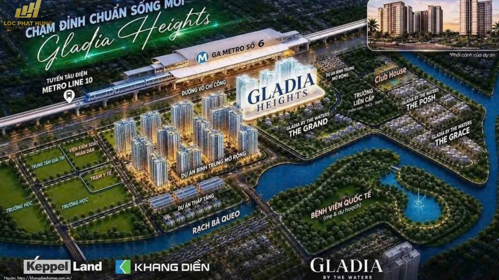 Hệ Thống Tiện ích An Sinh Trường Học Bệnh Viện Ngay Trước Cửa Nhà Gladia Heights