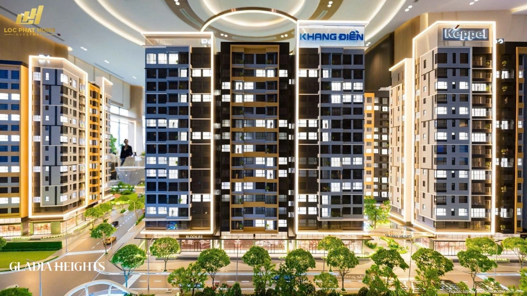 Hình ảnh Thực Tế Sa Bàn Dự án Căn Hộ Gladia Heights