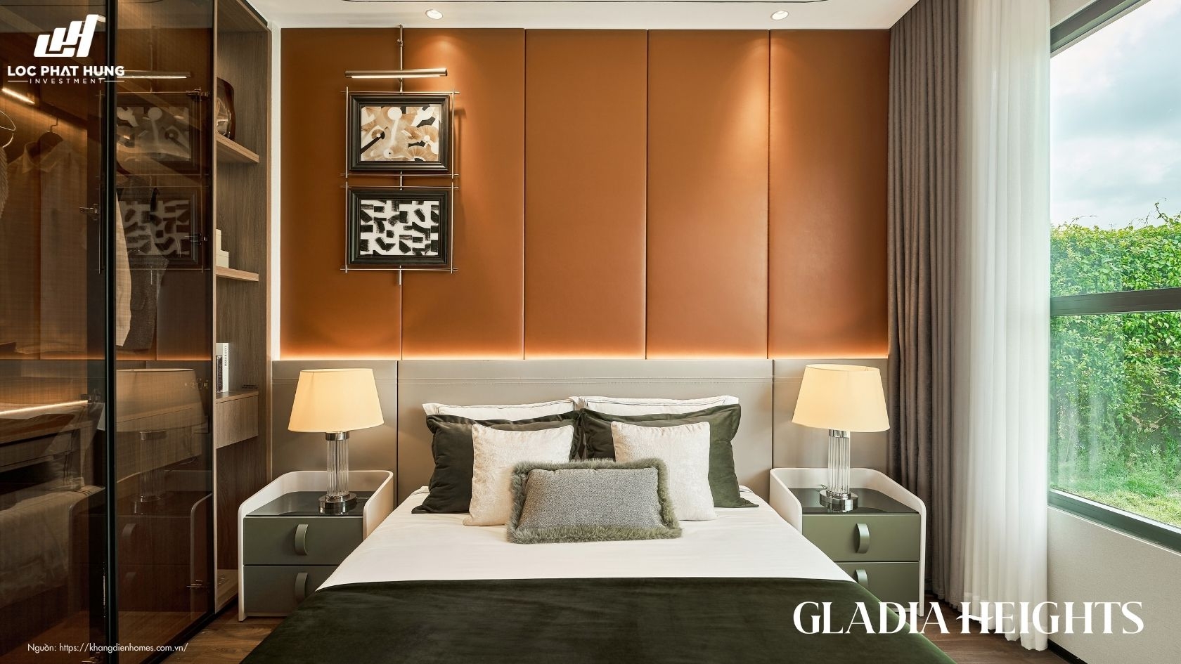 Phòng Ngủ Master Nhà Mẫu Căn Hộ 2pn Gladia Heights