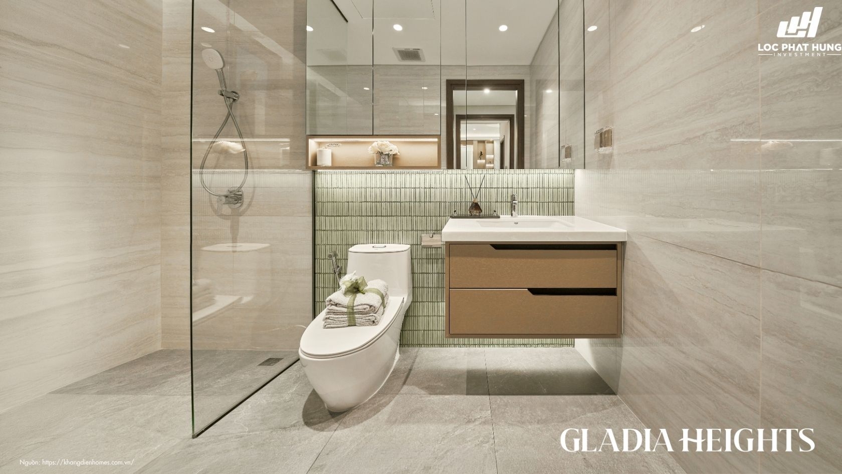 Phòng Ngủ Master Nhà Mẫu Căn Hộ 2pn Gladia Heights