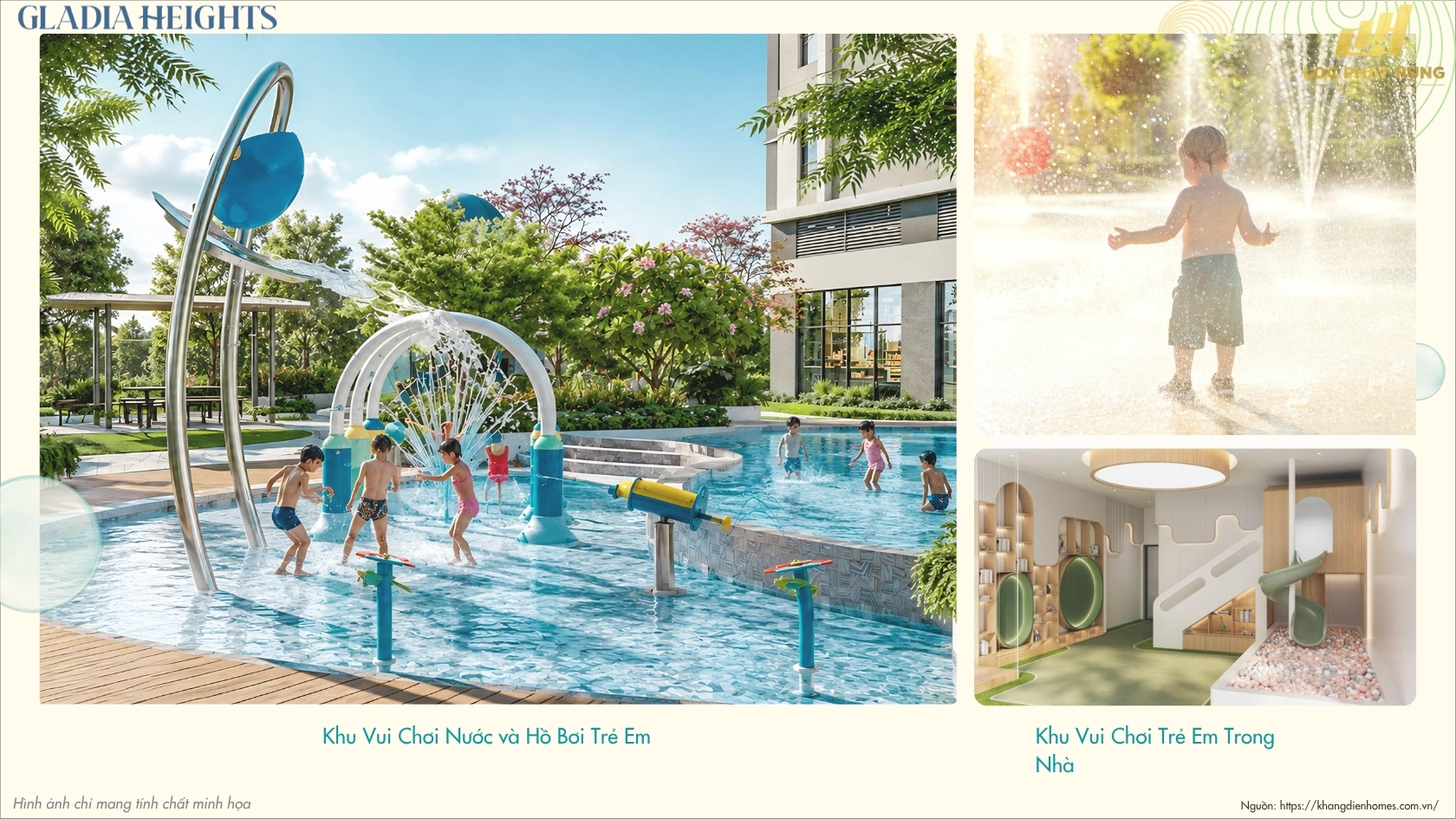 Tiện ích Khu Vui Chơi Dành Cho Trẻ Em Tại Dự án Căn Hộ Gladia Heights
