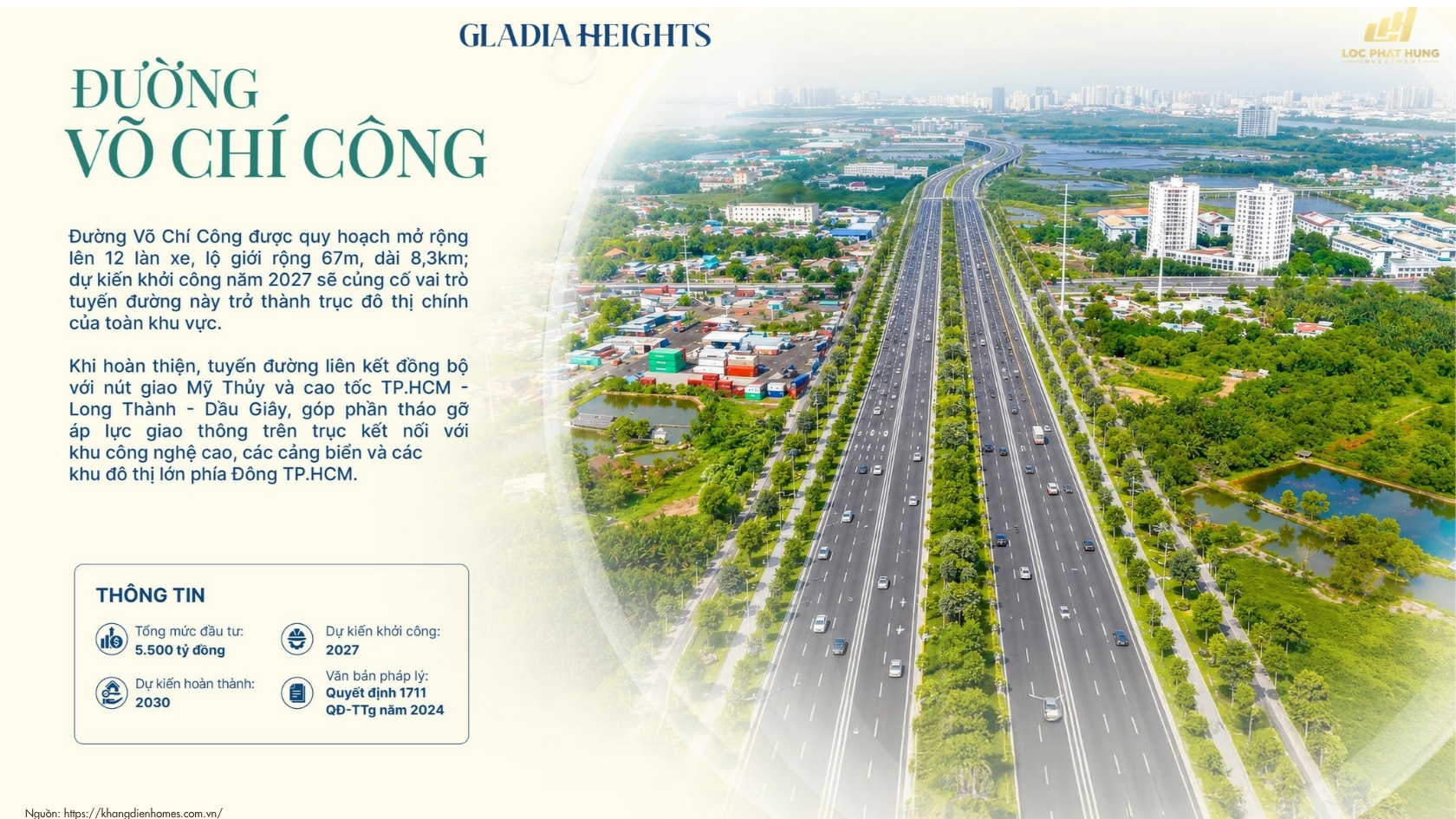 Hạ Tầng Xung Quanh Căn Hộ Chung Cư Gladia Heights
