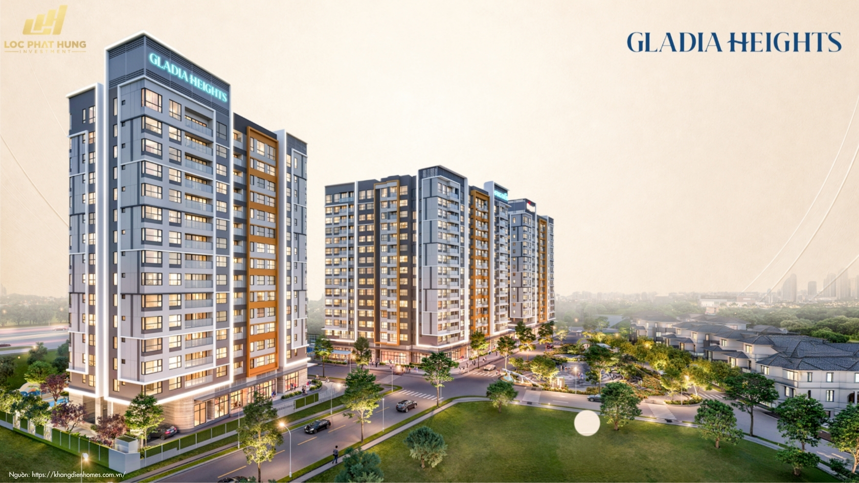 Phối Cảnh Tổng Thể Căn Hộ Chung Cư Gladia Heights