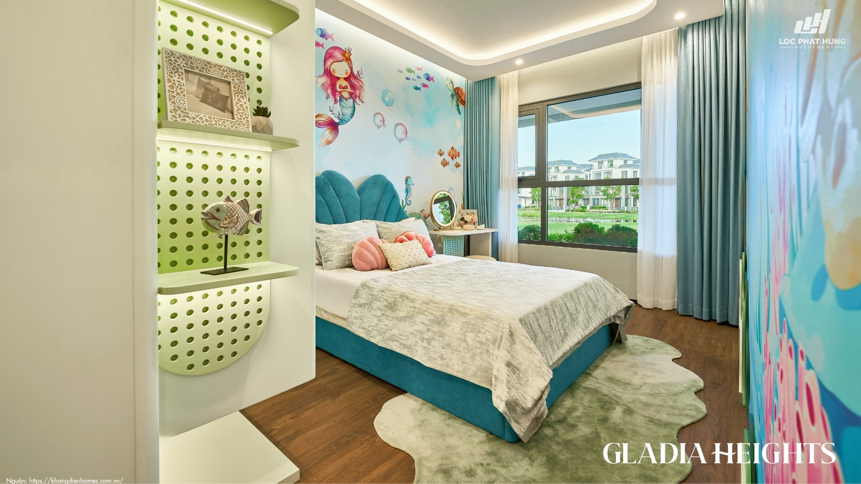 Phòng Ngủ Bé Nhà Mẫu Căn Hộ 3PN Gladia Heights