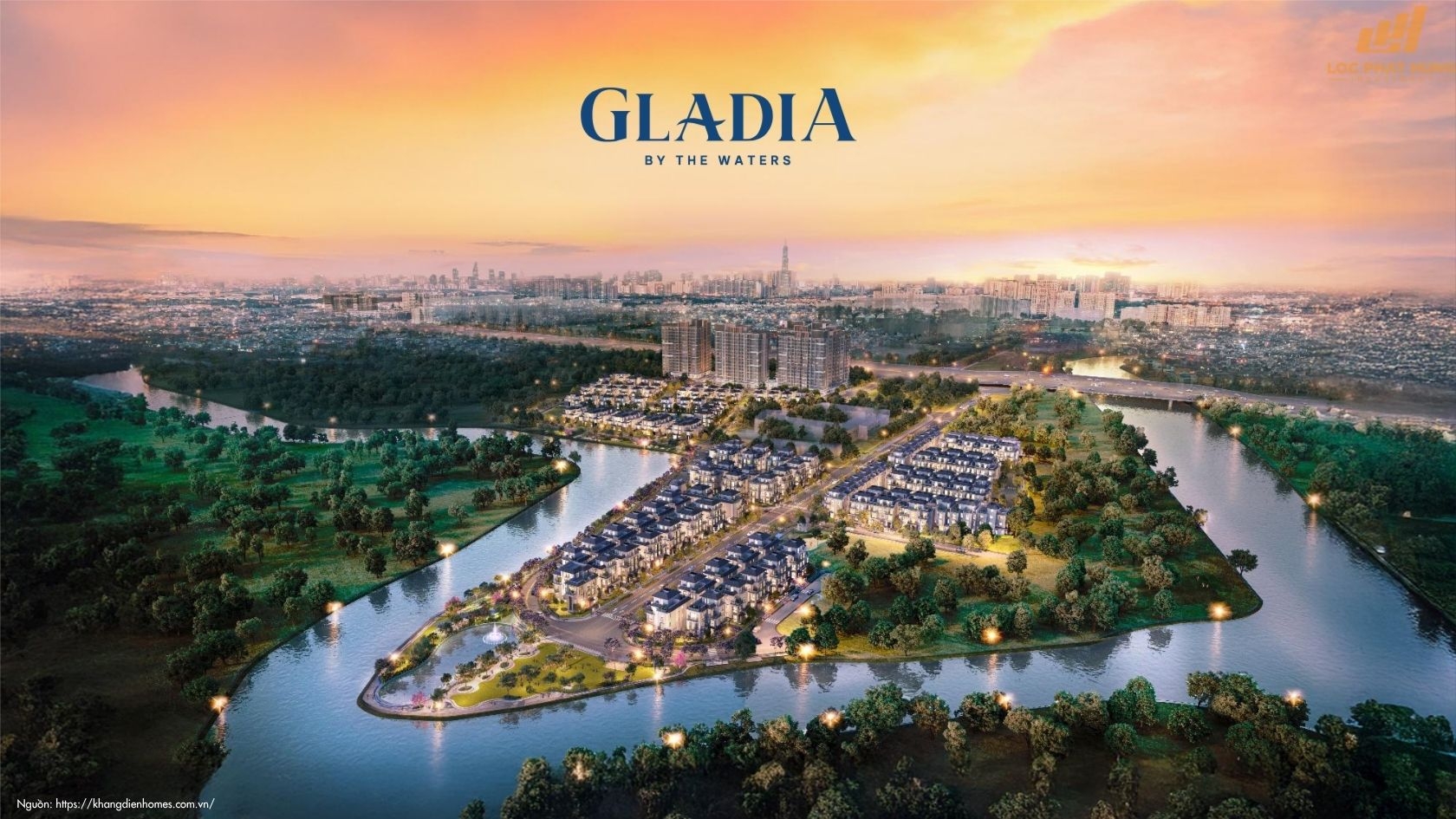 Phối Cảnh Tổng Thể Dự án Gladia By The Waters